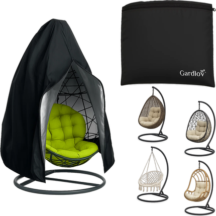 Gardlov Beschermhoes voor Hangstoel - Universeel - UV-bestendig - Zwart