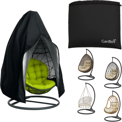 Gardlov Beschermhoes voor Hangstoel - Universeel - UV-bestendig - Zwart
