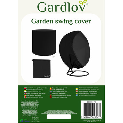 Gardlov Tuinstoelhoes voor Tweepersoons Hangstoel - 155 x 450 cm - Zwart