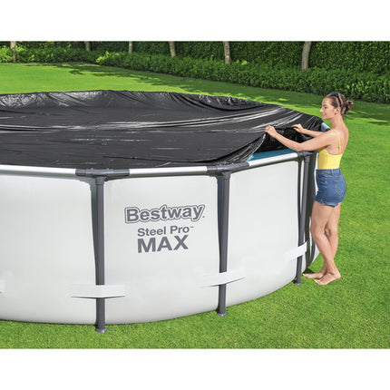 Bestway Afdekzeil voor Framezwembad - 305 cm - Zwart