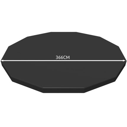 Bestway Afdekzeil voor Framezwembad - 366 cm - Zwart