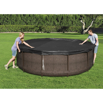 Bestway Afdekzeil voor Framezwembad - 366 cm - Zwart