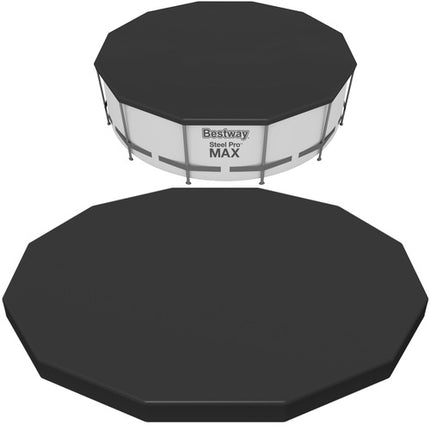 Bestway Afdekzeil voor Framezwembad - 366 cm - Zwart
