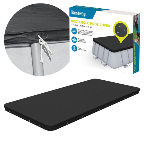 Bestway 58232 Afdekzeil voor Frame Zwembad - 404 x 201 cm - Zwart