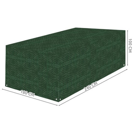 Ruhhy Beschermhoes Tuinmeubels - 240 x 180 x 100 cm - Groen - Waterdicht