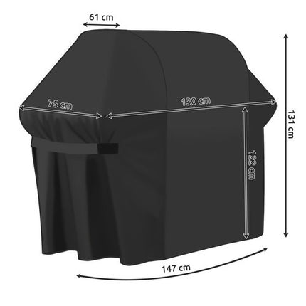 Kaminer XL Grillhoes - 147 x 75 x 131 cm - Waterdicht - Zwart