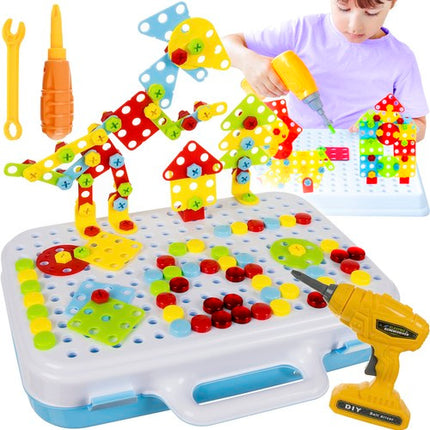 Iso Trade Creatieve Mozaïekset met Schroefmachine - 196-delig