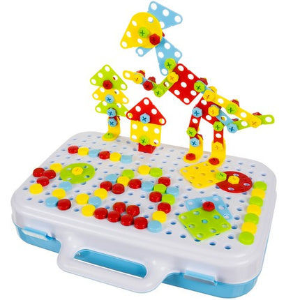 Iso Trade Creatieve Mozaïekset met Schroefmachine - 196-delig