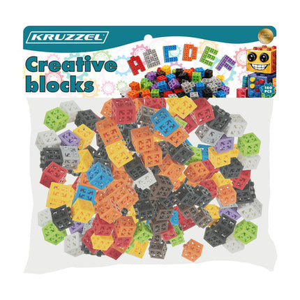Kruzzel Creatieve 3D Bouwblokken - 160 Stuks - Multicolor