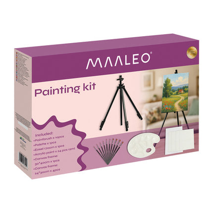 Maaleo XXL Schilderset - 41-delig - Met Ezel en Acrylverf