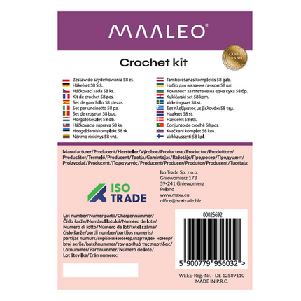 Maaleo Haakset - 58-delig - Complete Set in Etui voor Beginners