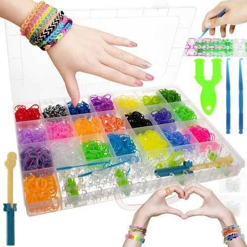 Kruzzel DIY Elastiekjes Set XXL - 4400 stuks - Inclusief Weefgetouw
