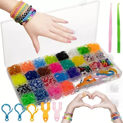 Kruzzel DIY Elastiekjes Set - 1500 stuks - Inclusief Organizer