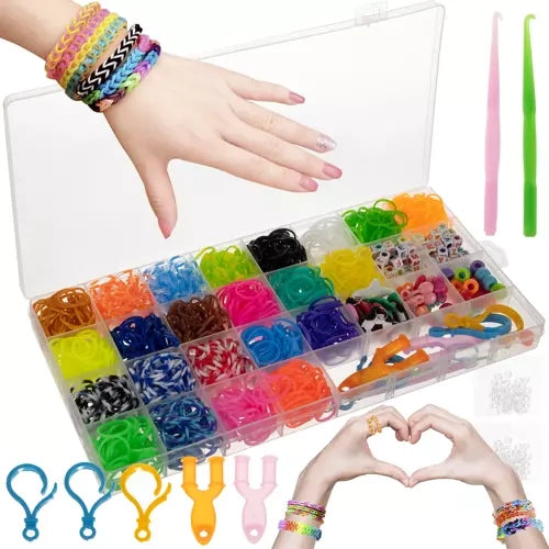 Kruzzel DIY Elastiekjes Set - 1500 stuks - Inclusief Organizer