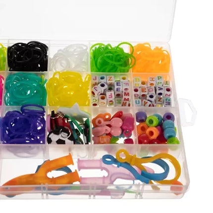 Kruzzel DIY Elastiekjes Set - 1500 stuks - Inclusief Organizer