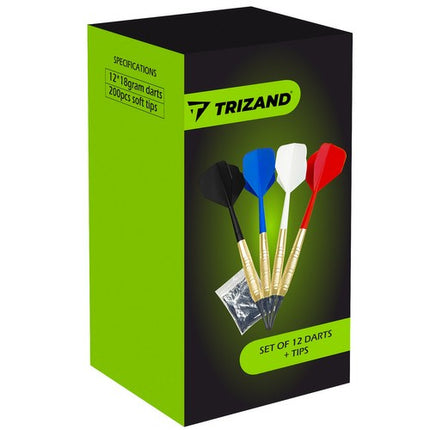 Trizand Dartset Deluxe - 12 Stuks - Inclusief 200 Reservepunten - Goud