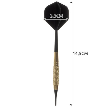 Trizand Dartset Deluxe - 12 Stuks - Inclusief 200 Reservepunten - Goud