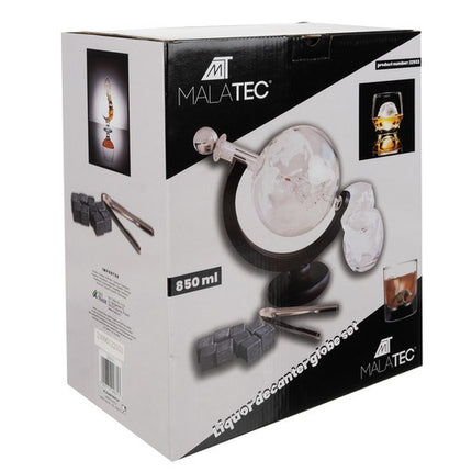 Malatec 22553 Luxe Whisky Karaf Globe Set - Inclusief Glazen en Koelstenen