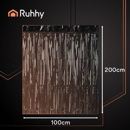 Ruhhy Decoratief Feestgordijn - 100 x 200 cm - Folie - Zwart