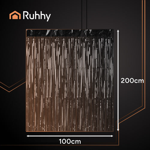 Ruhhy Decoratief Feestgordijn - 100 x 200 cm - Folie - Zwart