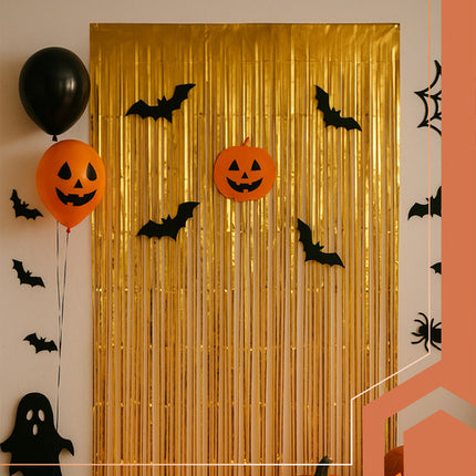 Ruhhy Decoratief Feestgordijn - 100 x 200 cm - Goud - Glanzend
