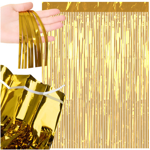 Ruhhy Decoratief Feestgordijn - 100 x 200 cm - Goud - Glanzend