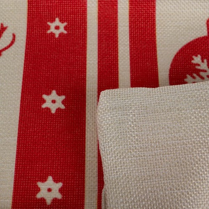 Ruhhy Kerst Sierkussensloop - 45 x 45 cm - Set van 4 - Linnen