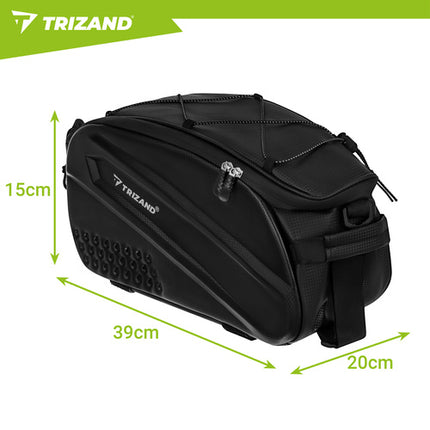 Trizand Fiets-Bagagedragertas - 10 Liter - Waterdicht - Met Reflectoren