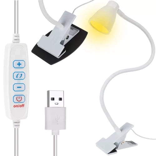 Izoxis 19455 2-in-1 Bureaulamp - Met Klem en Voet - Wit
