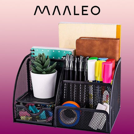Maaleo Bureau Organizer - 6 Compartimenten - Met Lade - Zwart