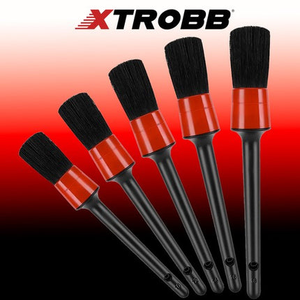 Xtrobb Detailing Borstelset - 5-delig + Microvezeldoek