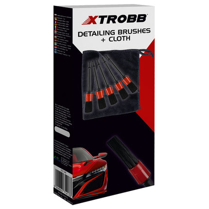 Xtrobb Detailing Borstelset - 5-delig + Microvezeldoek