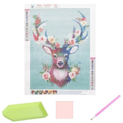 Malatec Diamond Painting Hert - 30 x 40 cm - 5D Mozaïekset
