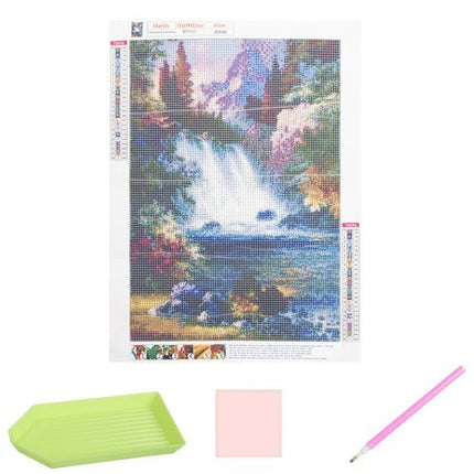 Malatec Diamond Painting Waterval - 30 x 40 cm - 5D Mozaïekset