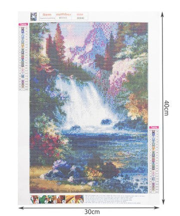 Malatec Diamond Painting Waterval - 30 x 40 cm - 5D Mozaïekset