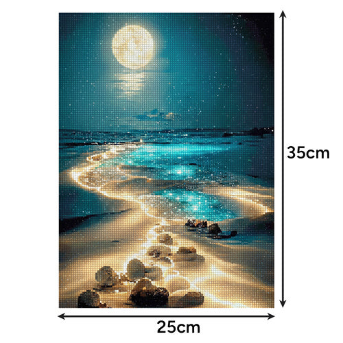 Maaleo Diamond Painting Beach - 30 x 40 cm - 5D Mozaïekset