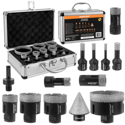 Bigstren Diamant Gatenzaagset - 13-delig - 6-68 mm - M14 - In Koffer
