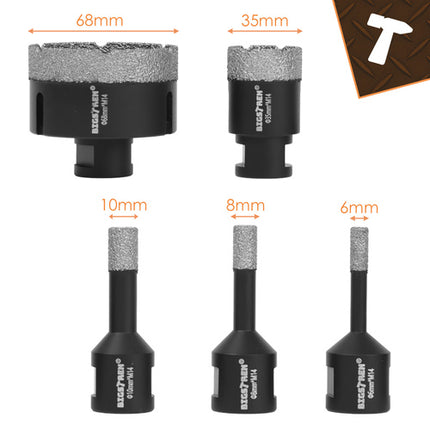 Bigstren Diamant Gatenzaagset - 6-delig - 6-68 mm - M14 - Met Adapter