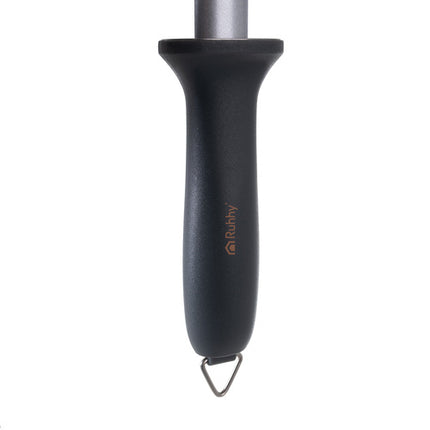 Ruhhy 26153 Diamanten Aanzetstaal / Messenslijper - 30 cm - Grijs