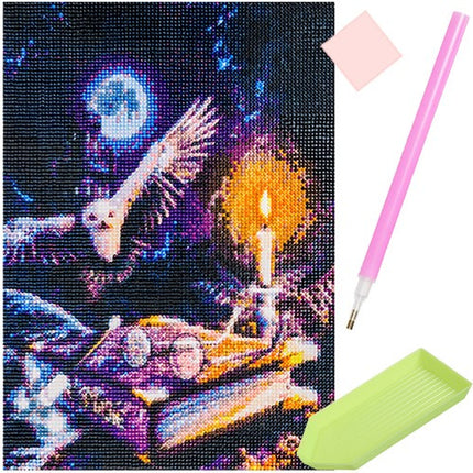 Malatec Diamond Painting Uil - 30 x 40 cm - 5D Mozaïekset