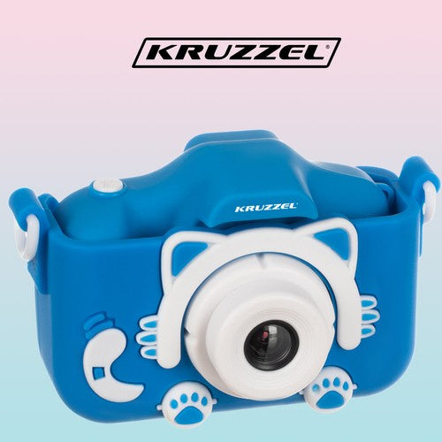 Kruzzel Digitale Kindercamera - Blauw - Full HD - Inclusief 32GB Kaart