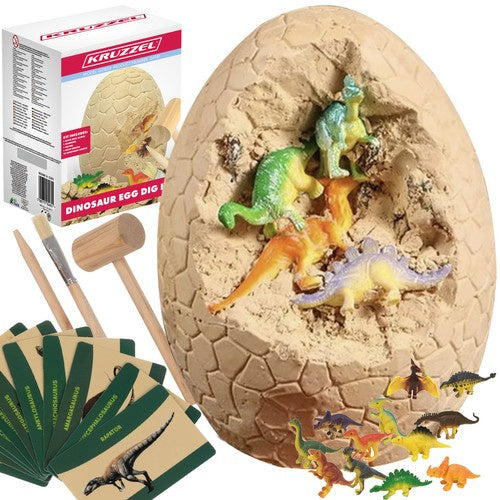 Kruzzel Dino Ei - Archeologische Opgegraven Set - 12 Dinosaurussen