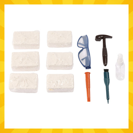 Kruzzel 6-in-1 Dinosaurus Opzeggingsset - Educatieve Fossielen Set