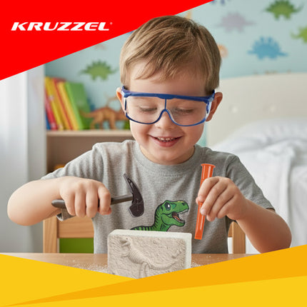 Kruzzel 6-in-1 Dinosaurus Opzeggingsset - Educatieve Fossielen Set