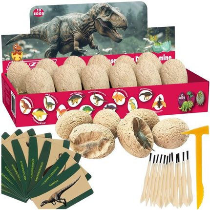 Kruzzel Dino Opravingsset - 12-Delige Paleontologie Speelset