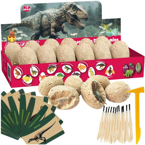 Kruzzel Dino Opravingsset - 12-Delige Paleontologie Speelset