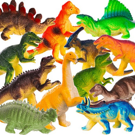 Kruzzel Dinosaurus Figurenset - 12-Delig - Prehistorisch Speelgoed