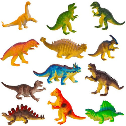 Kruzzel Dinosaurus Figurenset - 12-Delig - Prehistorisch Speelgoed