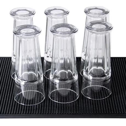 Ruhhy Afdruipmat - 45 x 30 cm - Antislip - Vaatwasserbestendig - Zwart