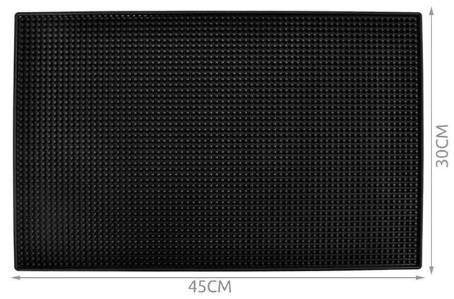 Ruhhy Afdruipmat - 45 x 30 cm - Antislip - Vaatwasserbestendig - Zwart